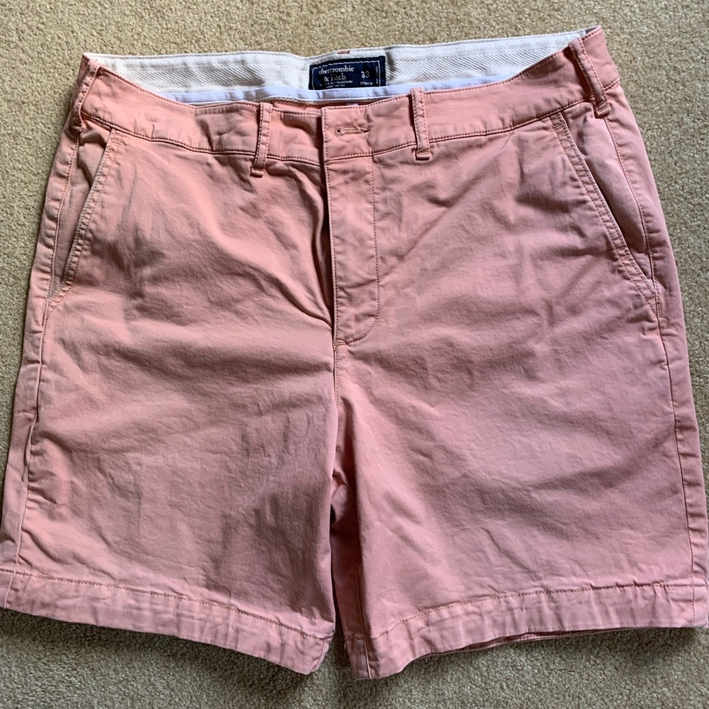 Men's Pink/Peach Shorts - Abercrombie & Fitch $10